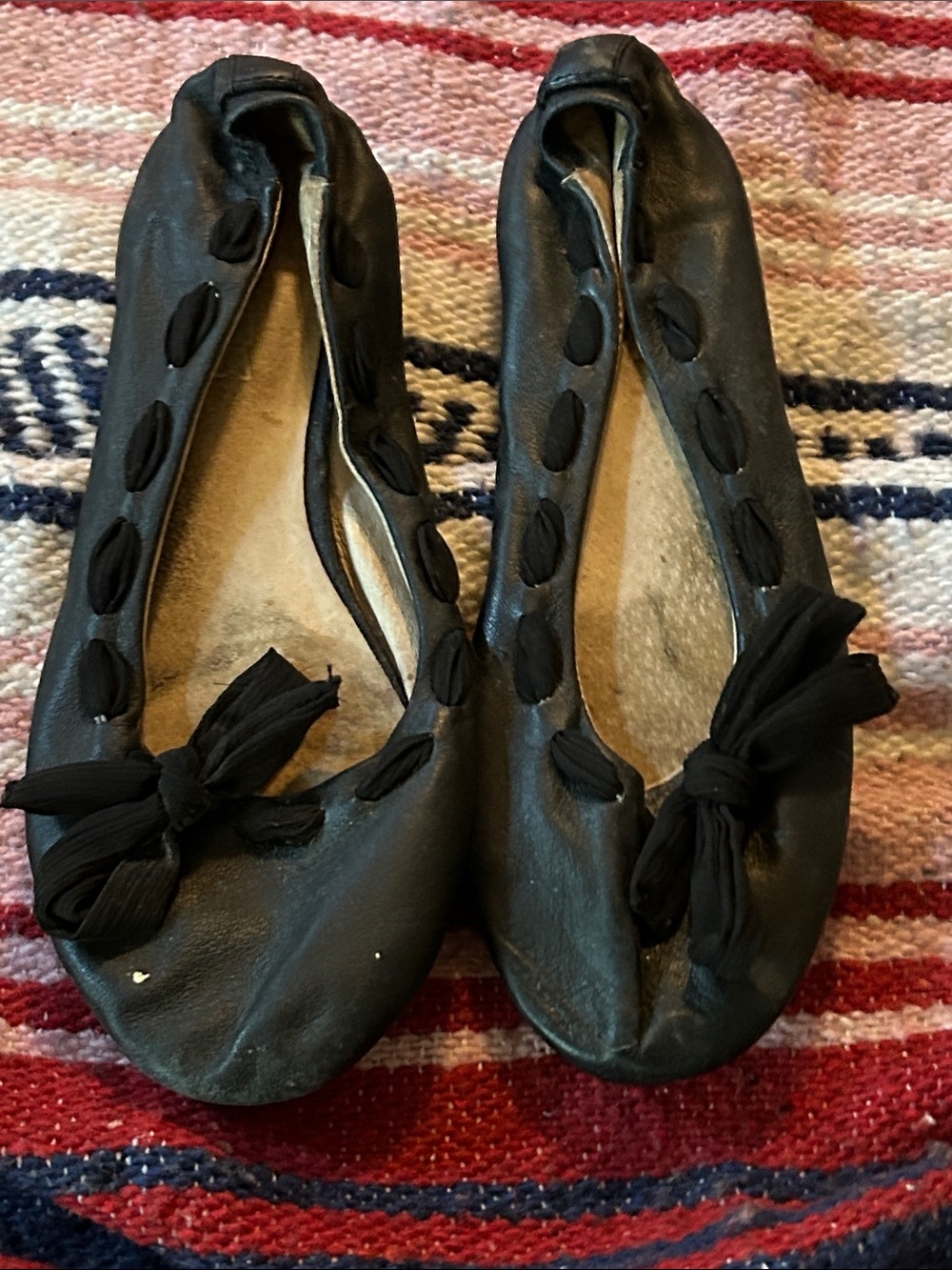 NaNa Black Bow Ballet TAP Flats